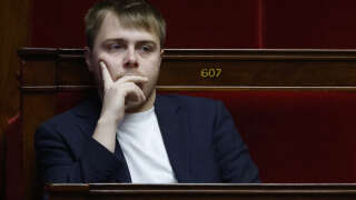Le d&eacute;put&eacute; insoumis Louis Boyard photographi&eacute; &agrave; l&rsquo;Assembl&eacute;e nationale au mois de d&eacute;cembre (illustration).