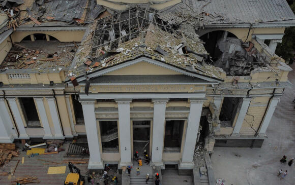 La cath&eacute;drale de la Transfiguration d&rsquo;Odessa, le 23&nbsp;juillet 2023.
