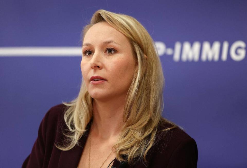 Marion Mar&eacute;chal, &agrave; Paris le 6&nbsp;novembre 2023. (Photo by Thomas SAMSON / AFP)