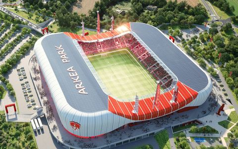 Visuel du projet de stade du Froutven, &agrave; Guipavas.