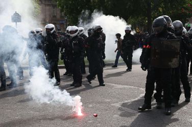 Une manifestation sous tension &agrave; Paris.