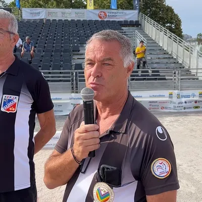 Patrick Grignon, arbitre principal de la Marseillaise &agrave; p&eacute;tanque et &eacute;lu en charge de la commission nationale d'arbitrage.