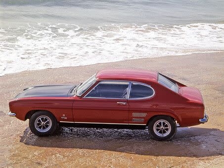 La Ford Capri dans sa premi&egrave;re mouture, telle qu'elle apparut en 1969. 