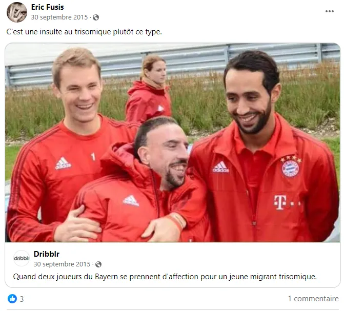 Message d'Eric Fusis sur ses r&eacute;seaux sociaux