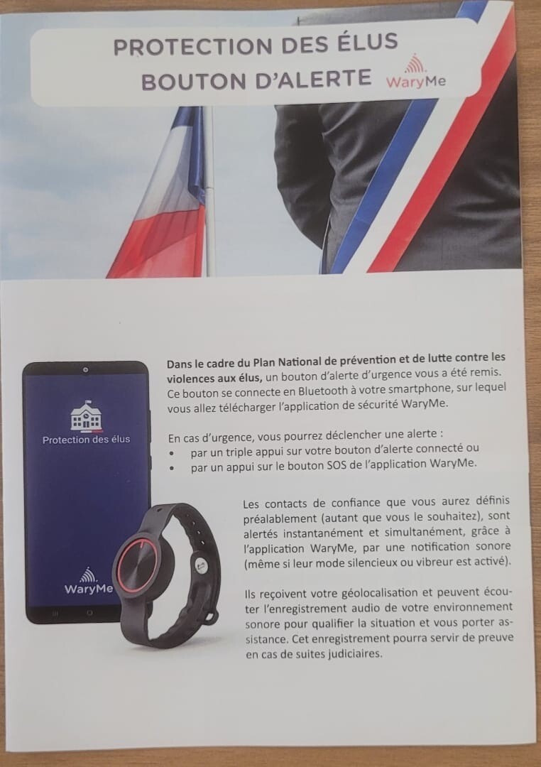 Le disposition de protection des &eacute;lus dont dispose le maire de Claira, Marc Petit.