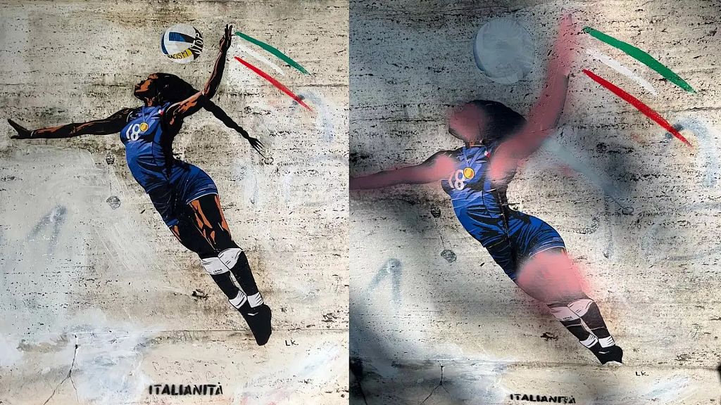 , Racisme : une fresque en l&rsquo;honneur de la championne olympique italienne de volley Paola Egonu vandalis&eacute;e &agrave; Rome