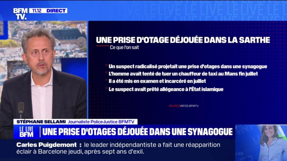 , Taxi agress&eacute; dans la Sarthe: le suspect radicalis&eacute; projetait une prise d&rsquo;otages dans une synagogue