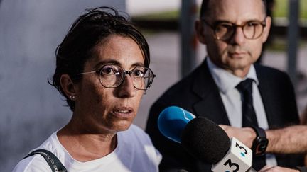 Amandine Demore, la maire PCF d'&Eacute;chirolles, en banlieue grenobloise. (MAXIME GRUSS / AFP)