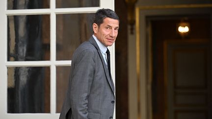 David Lisnard, maire de Cannes, &agrave; l'h&ocirc;tel Matignon le 17 mai 2023. (EMMANUEL DUNAND / AFP)