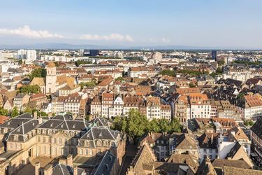 Image d'illustration. Vue a&eacute;rienne du centre-ville de Strasbourg.