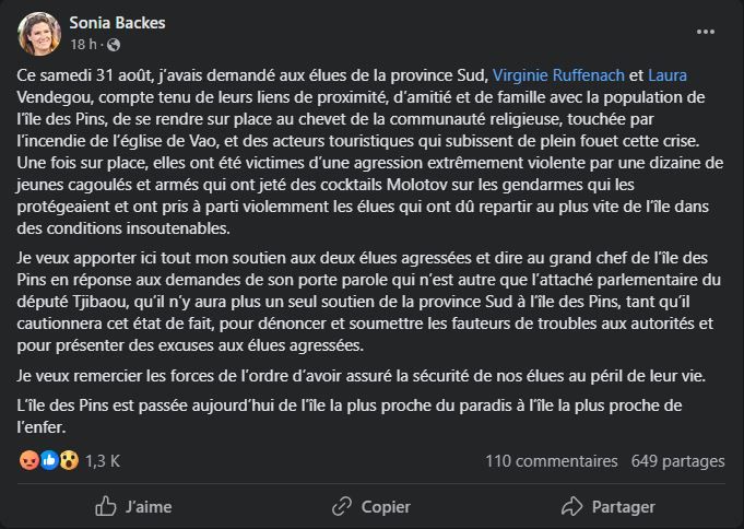 , Virginie Ruffenach et Laura Vendegou portent plainte apr&egrave;s une agression &agrave; l&rsquo;&icirc;le des Pins