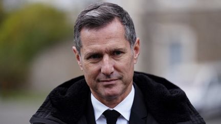 Nicolas Daragon, ministre d&eacute;l&eacute;gu&eacute; &agrave; la S&eacute;curit&eacute; du quotidien et maire de Valence, en visite au Centre national de formation au renseignement et &agrave; l'investigation &agrave; Rosny-sous-Bois, le 26 novembre 2024. (DIMITAR DILKOFF / AFP)
