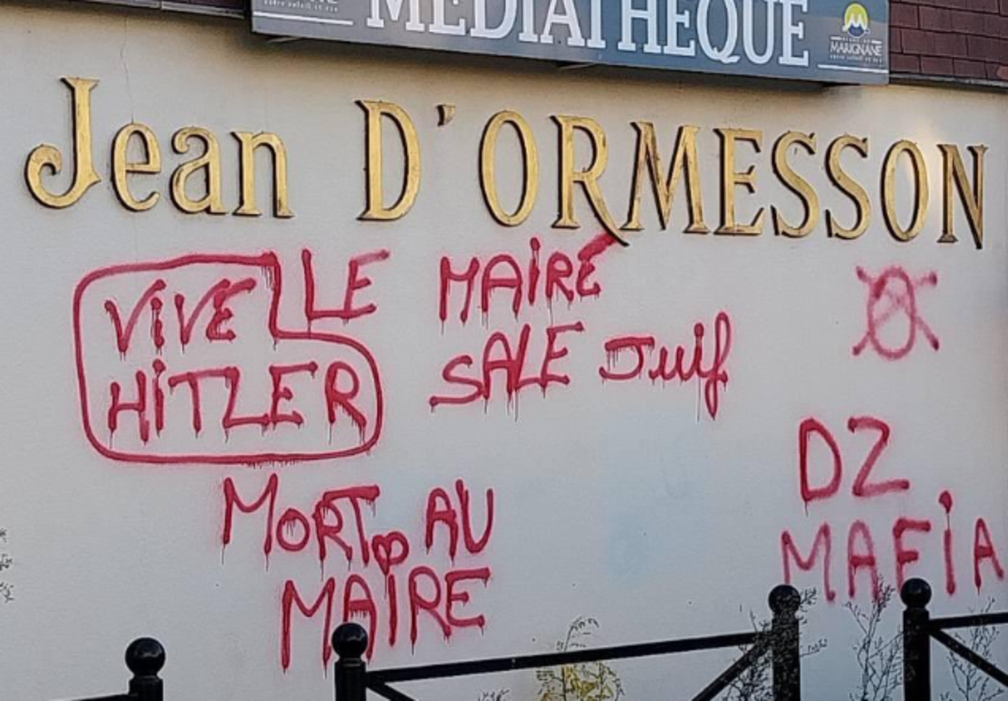 , Pr&egrave;s de Marseille. Des tags antis&eacute;mites envers le maire de Marignane d&eacute;couverts