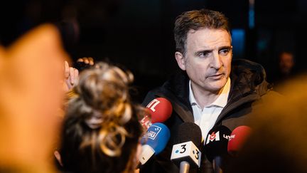 Le maire &eacute;cologiste de Grenoble (Is&egrave;re), Eric Piolle, le 12 f&eacute;vrier 2025. (MAXIME GRUSS / AFP)