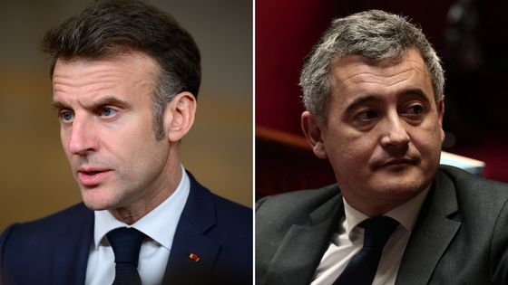 Emmanuel Macron et G&eacute;rald Darmanin.