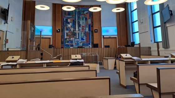 Une des salles d'audience du tribunal judiciaire de Brest (photo d'illustration).