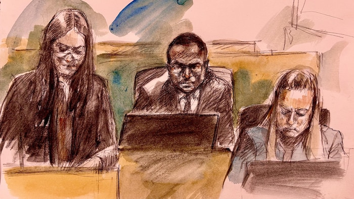 Une illustration judiciaire du proc&egrave;s.
