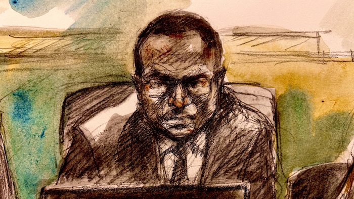 Une illustration judiciaire du proc&egrave;s.