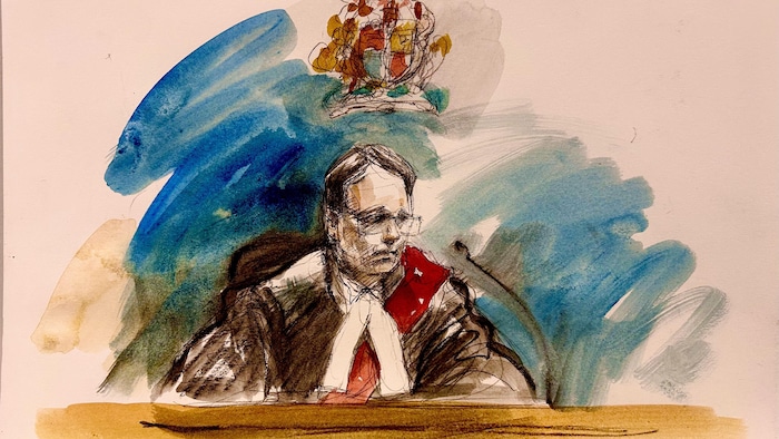Une illustration judiciaire du proc&egrave;s.