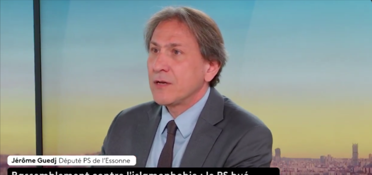 J&eacute;r&ocirc;me Guedj sur le plateau de franceinfo ce lundi 28 avril. 