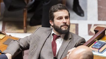 Le d&eacute;put&eacute; de Dordogne, S&eacute;bastien Peytavie, &agrave; l'Assembl&eacute;e nationale le 11 f&eacute;vrier 2025. (VINCENT ISORE / MAXPPP)