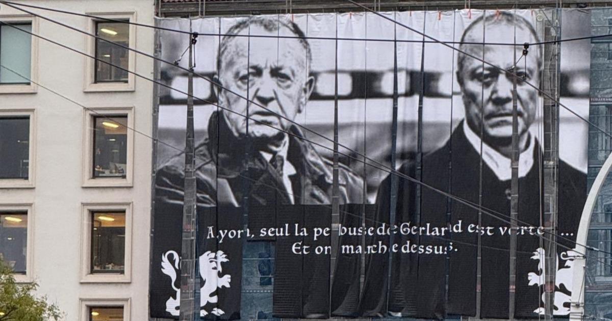 , &laquo;De la violence politique&raquo; : &agrave; Lyon, une b&acirc;che de soutien &agrave; la candidature de Jean-Michel Aulas fait pol&eacute;mique