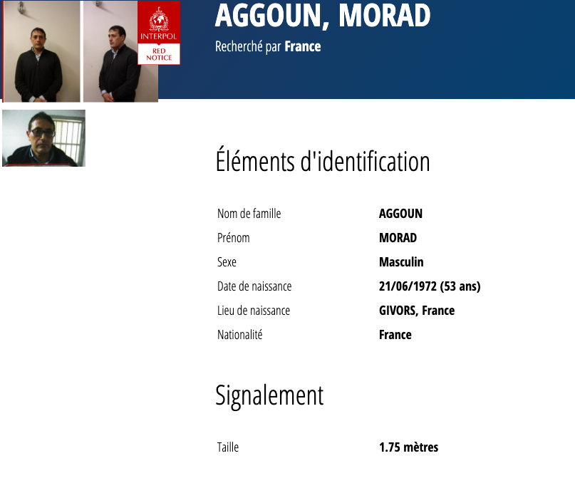 , Un ex-&eacute;lu de Vaulx-en-Velin vis&eacute; par une notice rouge d&rsquo;Interpol
