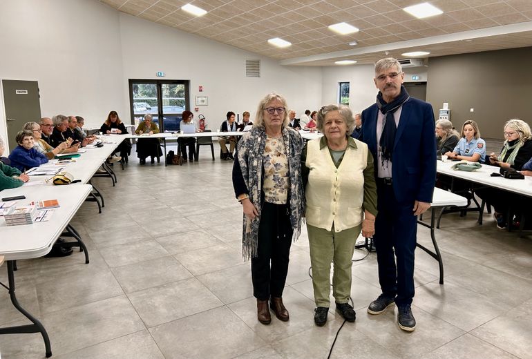 de gauche &agrave; droite&nbsp;: Mme Dominique Chappuit, Mme Dominique Roman, Gilbert Gu&eacute;rin
