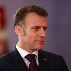 Le pr&eacute;sident fran&ccedil;ais Emmanuel Macron au sommet sur l'&eacute;nergie nucl&eacute;aire